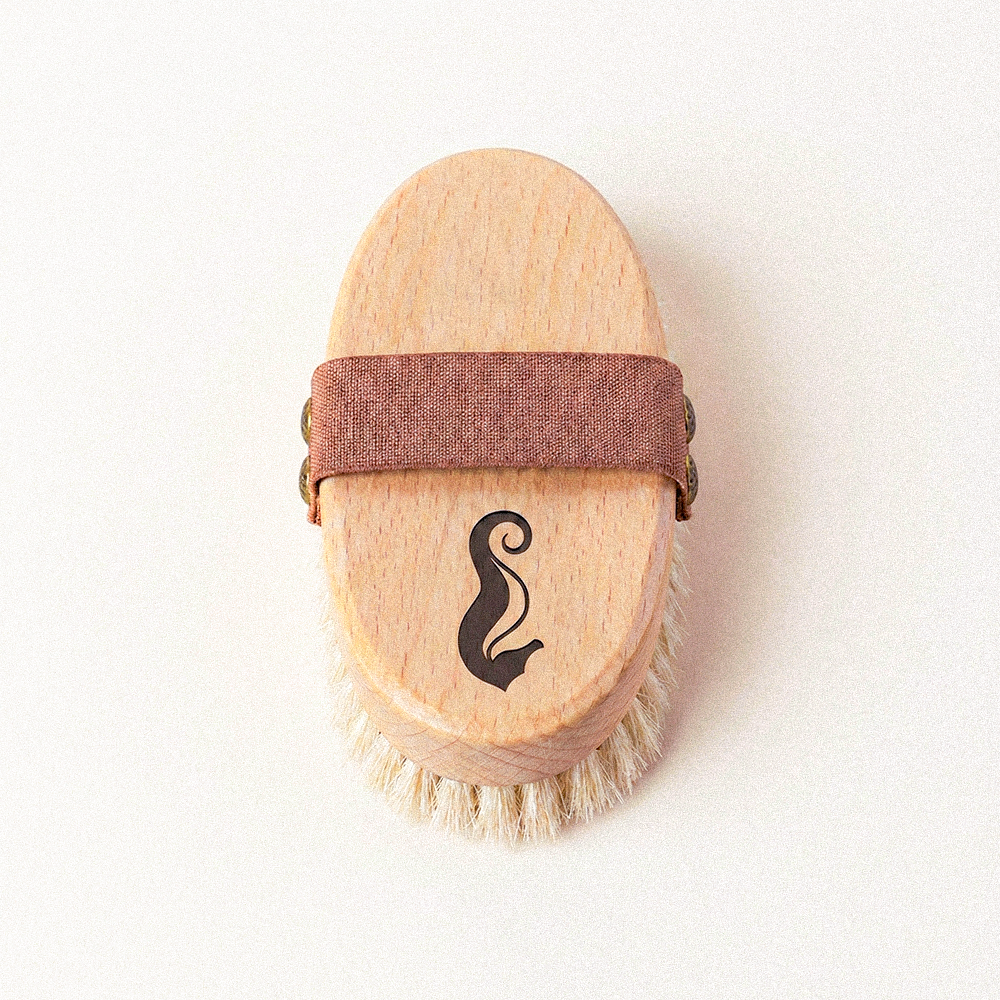 Selülit Fırçası Beyaz Kıl | Hassas Ciltler İçin Kuru Fırçalama