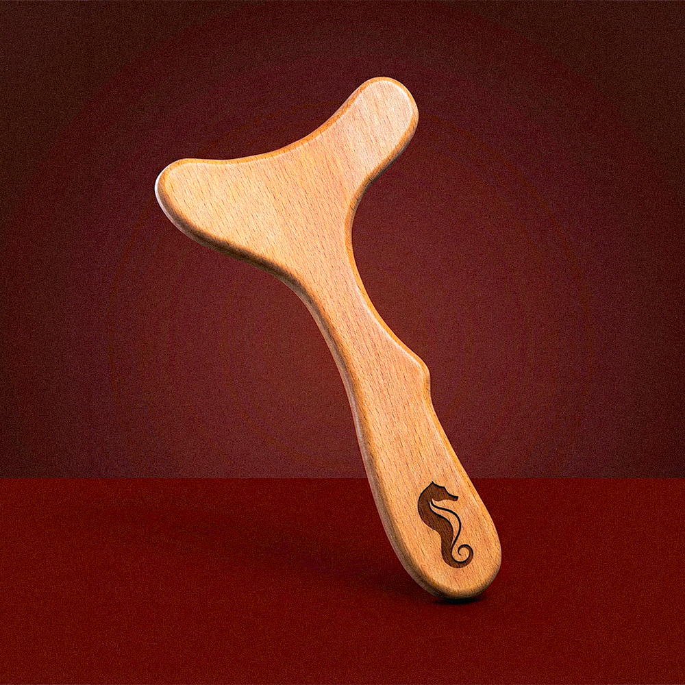 Uçsuz Ahşap Masaj Aleti | Lenf Drenajı ve Kas Gevşetme