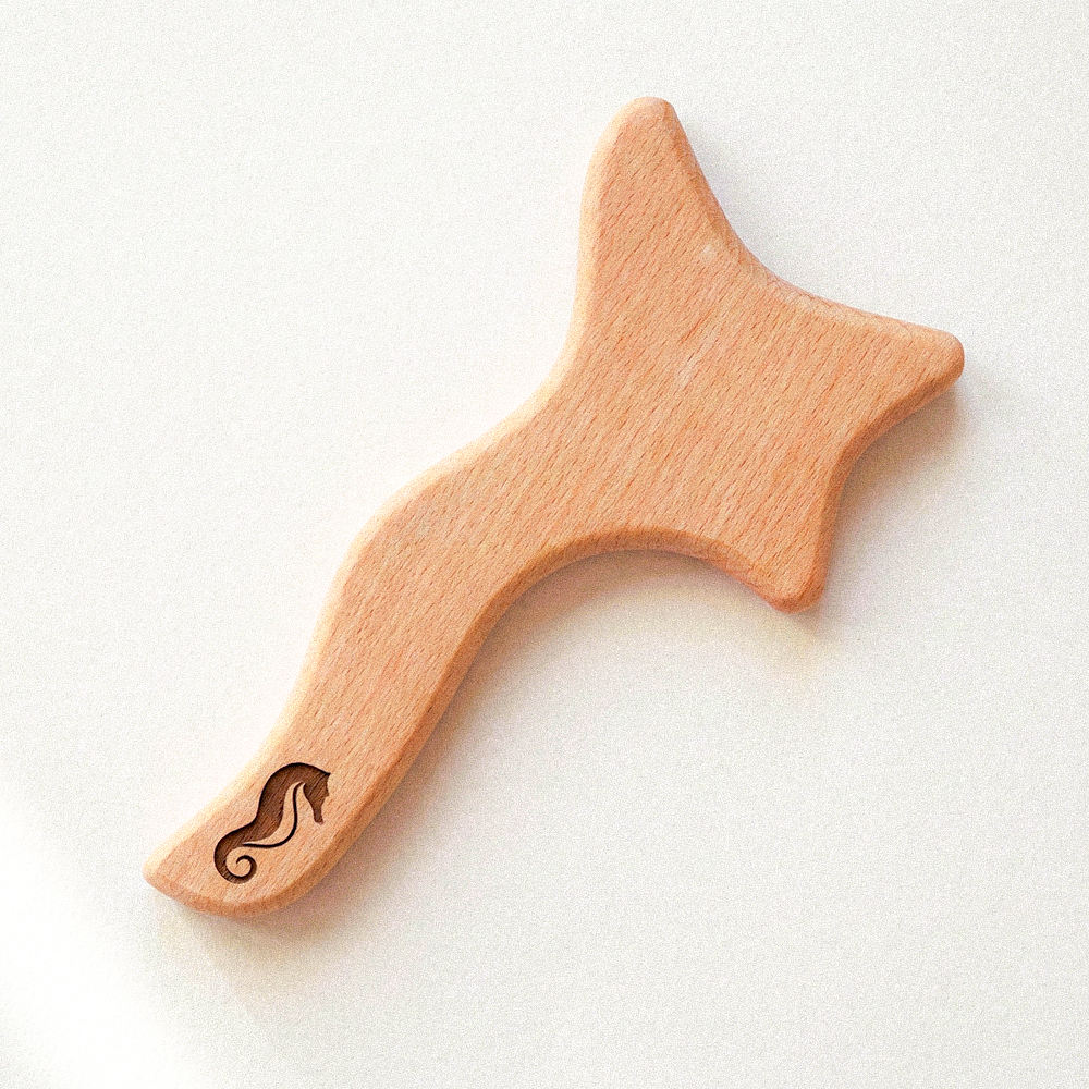 Balta Şekli Ahşap Masaj Aleti | Selülit Azaltıcı Gua Sha