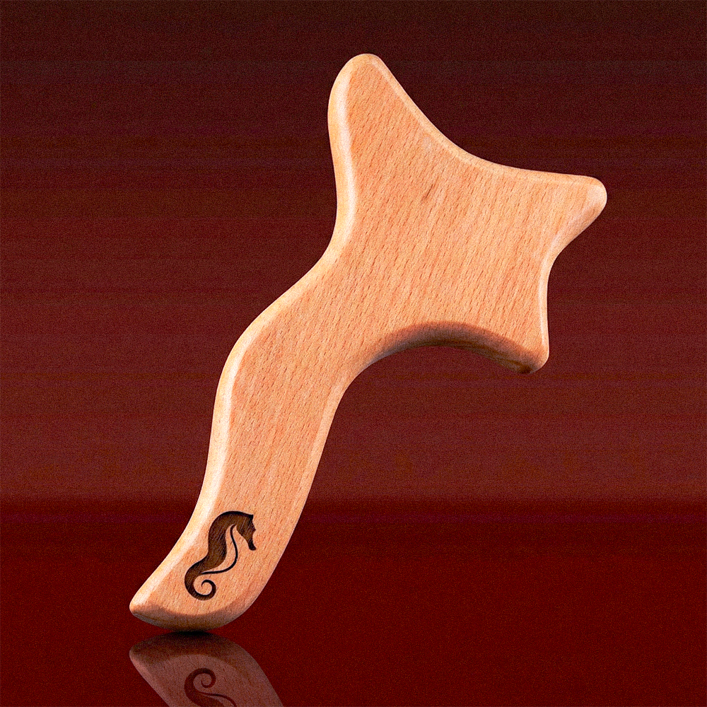 Balta Şekli Ahşap Masaj Aleti | Selülit Azaltıcı Gua Sha