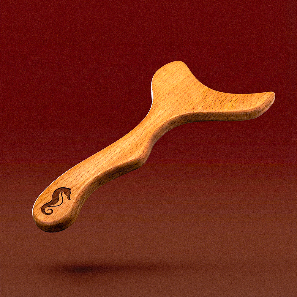 Klasik Y Şekli Ahşap Masaj Aleti | Lenf Drenajı ve Cilt Sıkılaştırma