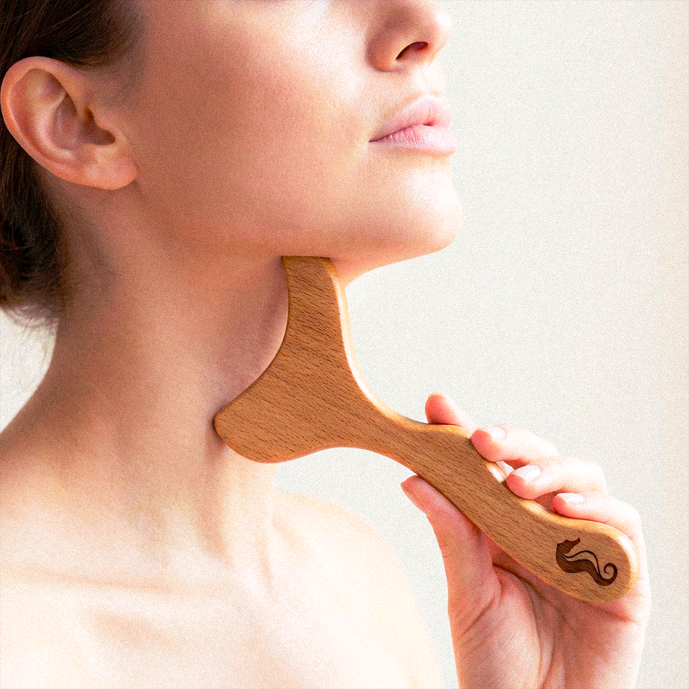 Klasik Y Şekli Ahşap Masaj Aleti | Lenf Drenajı ve Cilt Sıkılaştırma