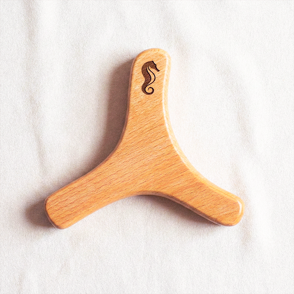 Üç Kollu Y Şekli Ahşap Masaj Aleti | Derin Doku Masajı