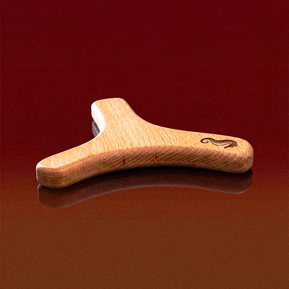 Üç Kollu Y Şekli Ahşap Masaj Aleti | Derin Doku Masajı